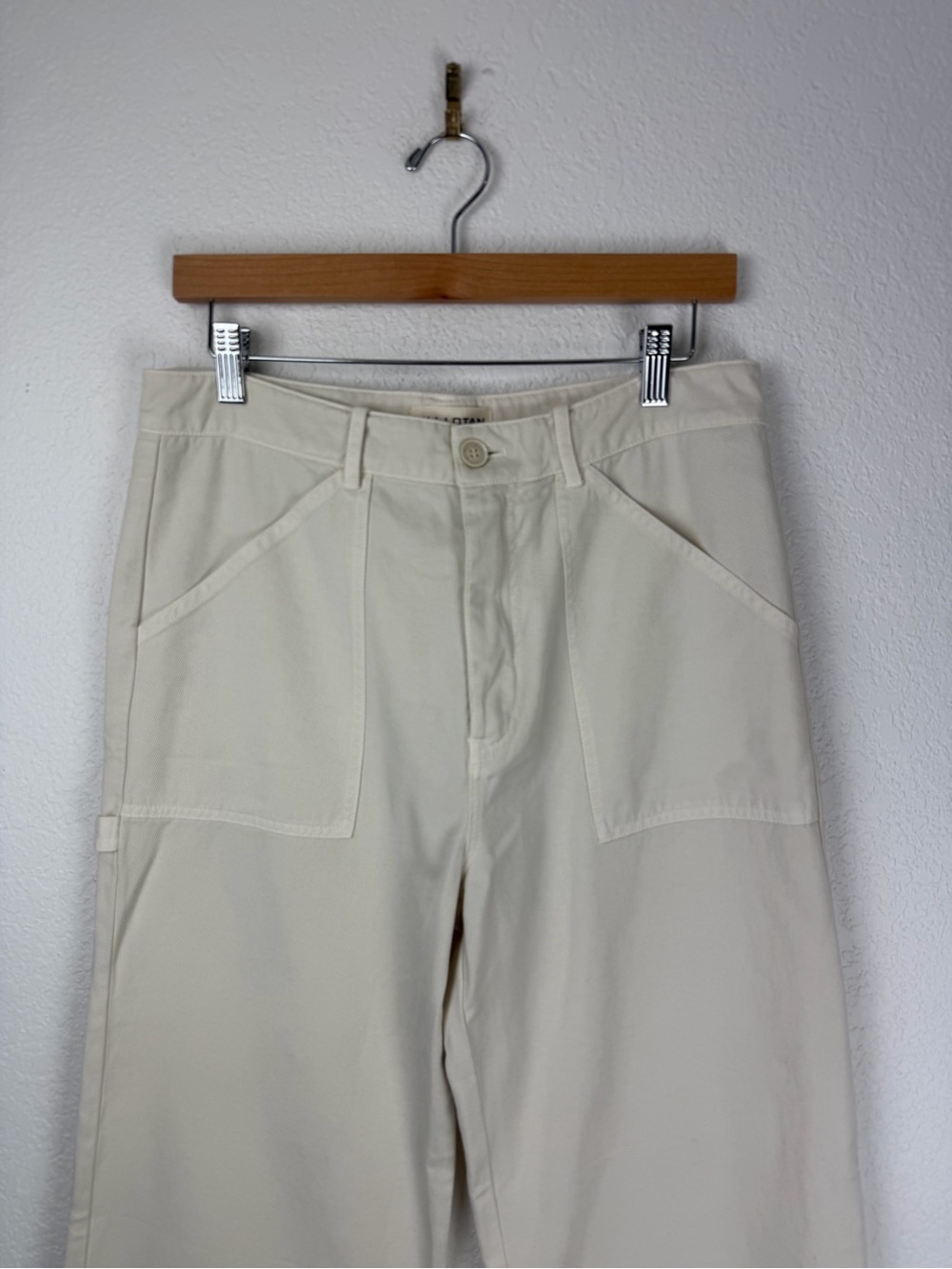 NWT Nili Lotan Quentin Wide Leg High Waisted Pants White Stone 10 - Picture 5 of 16